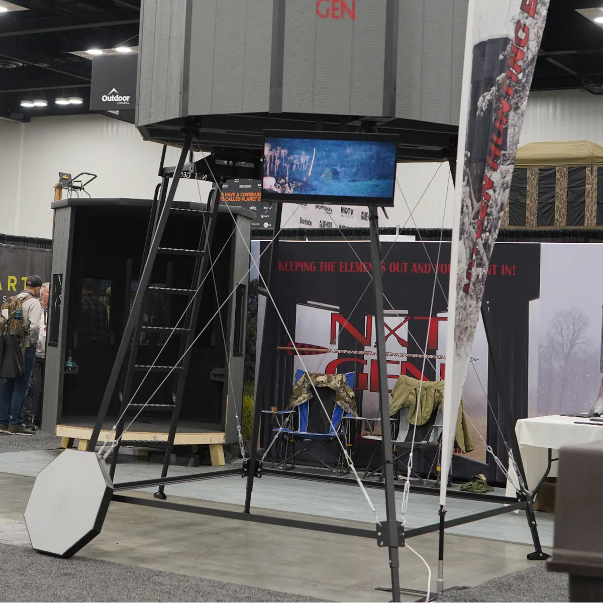 A NXTGen blind on display at a show.